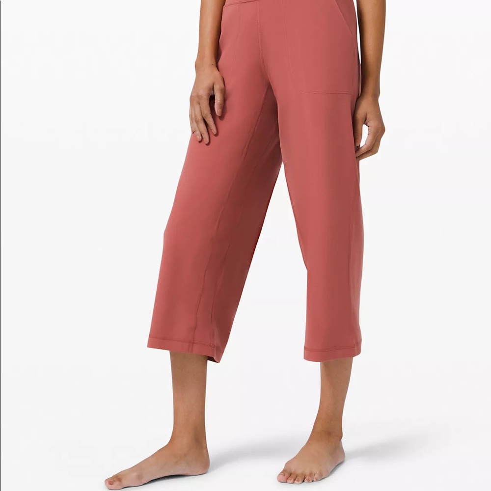 lululemon Align Wide Leg 23" in soft cranberry
